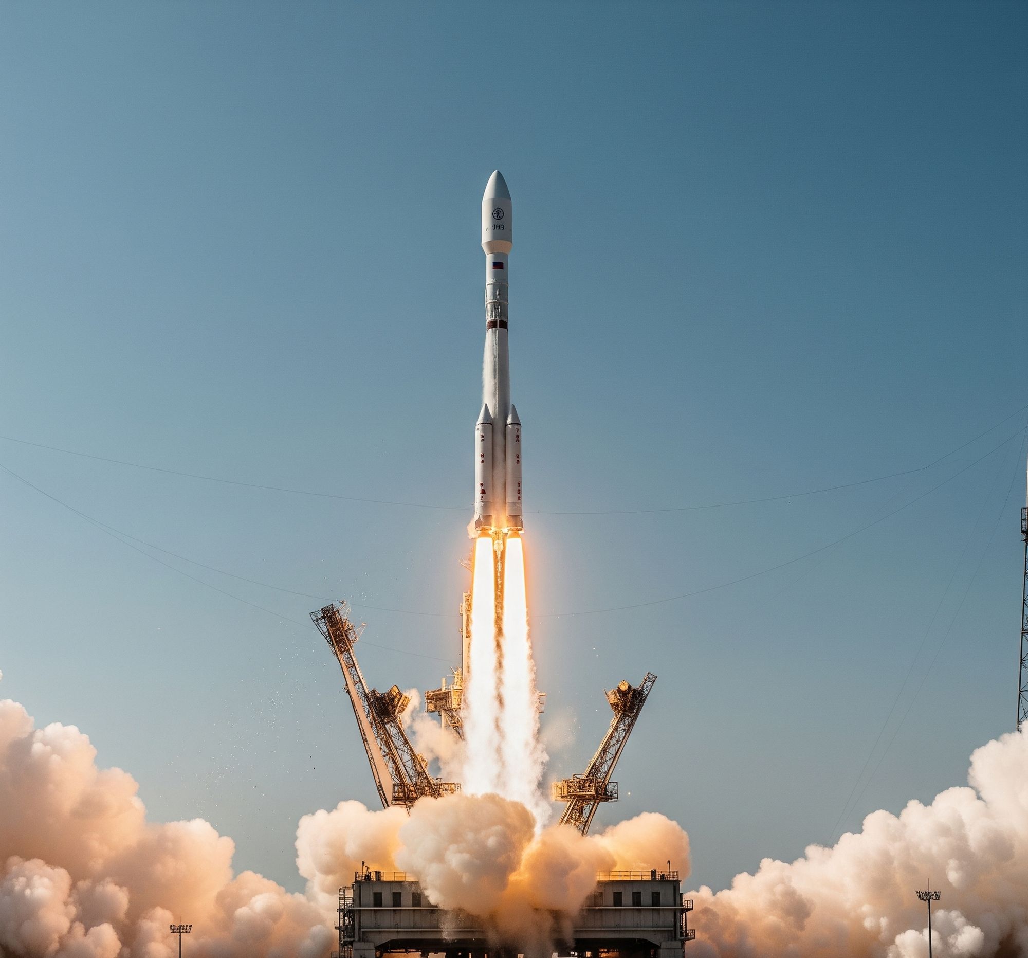 Rocket lifting off, representing GAE Hagana's space systems division